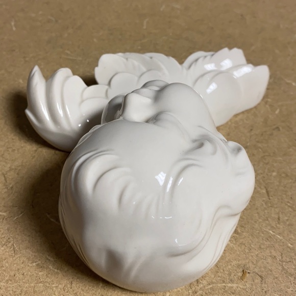 Vtg Dresden orig. Germany Cherub Porcelain Wall Plaque- set of 2 - Picture 3 of 7